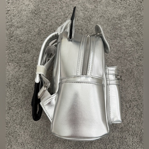 Loungefly Minnie Mouse Disney100 Platinum Mini Backpack - Picture 11 of 15